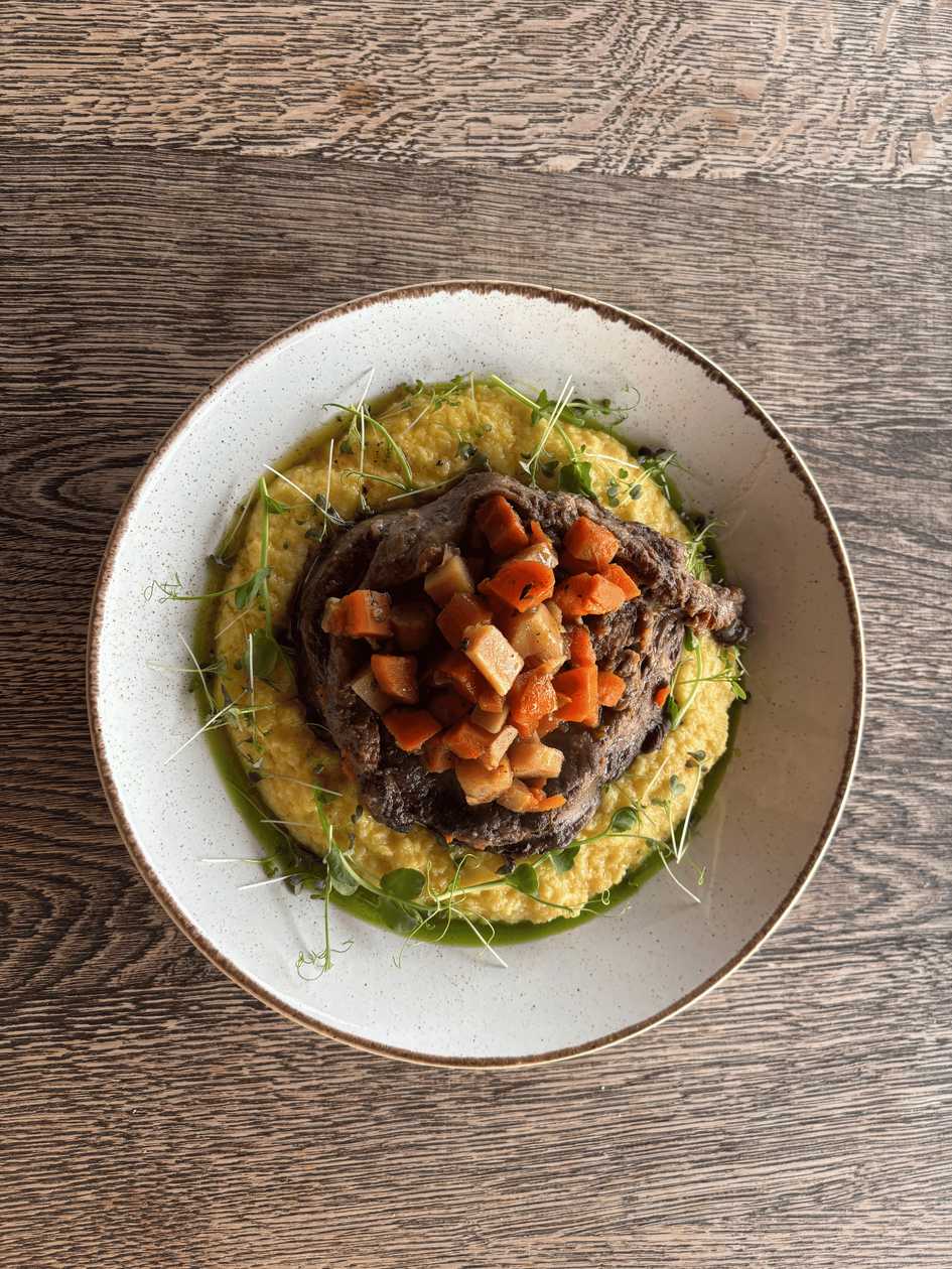 OSSOBUCO with parmesan polenta