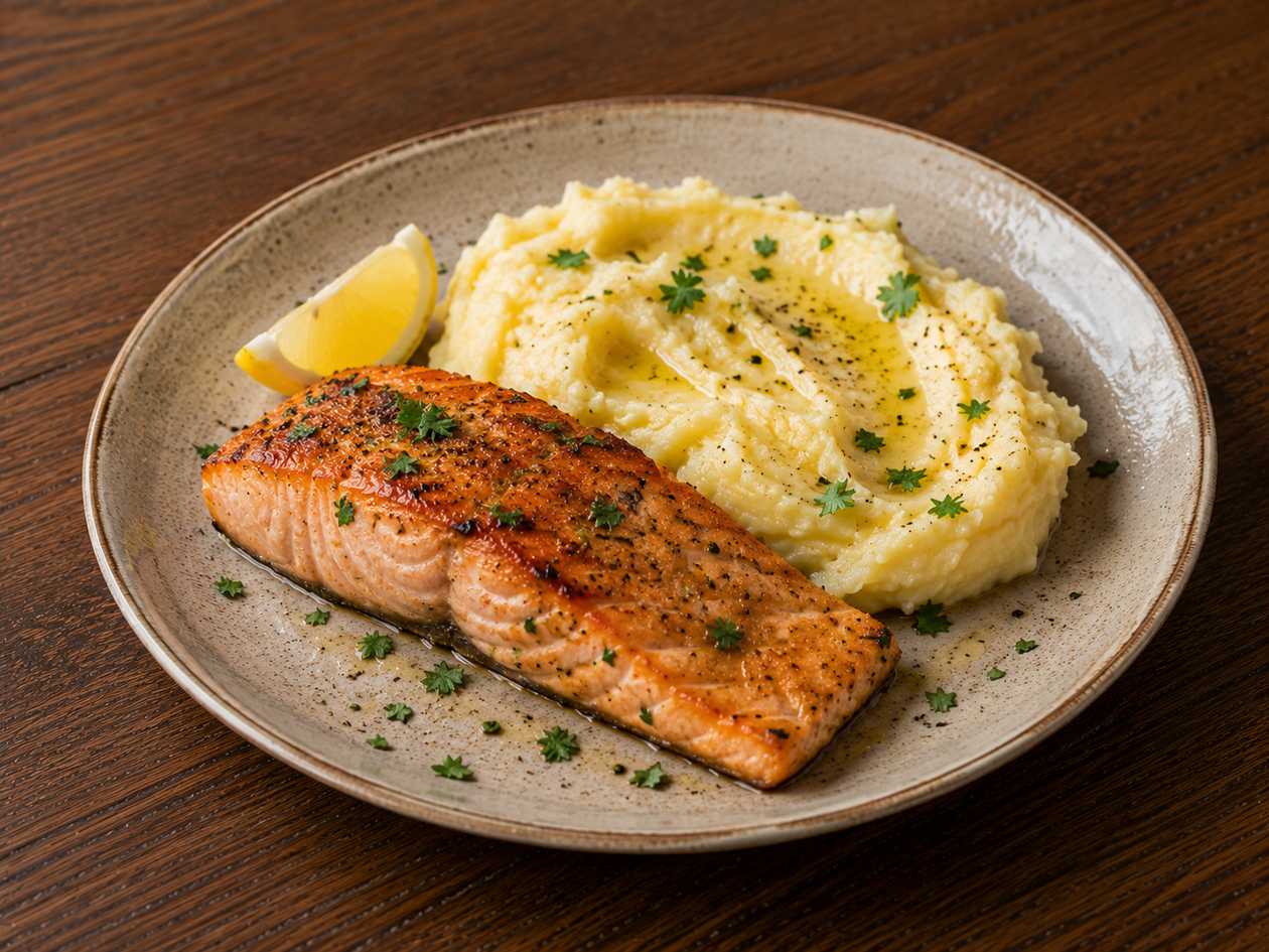 Salmon Fillet with Celeriac Puree
