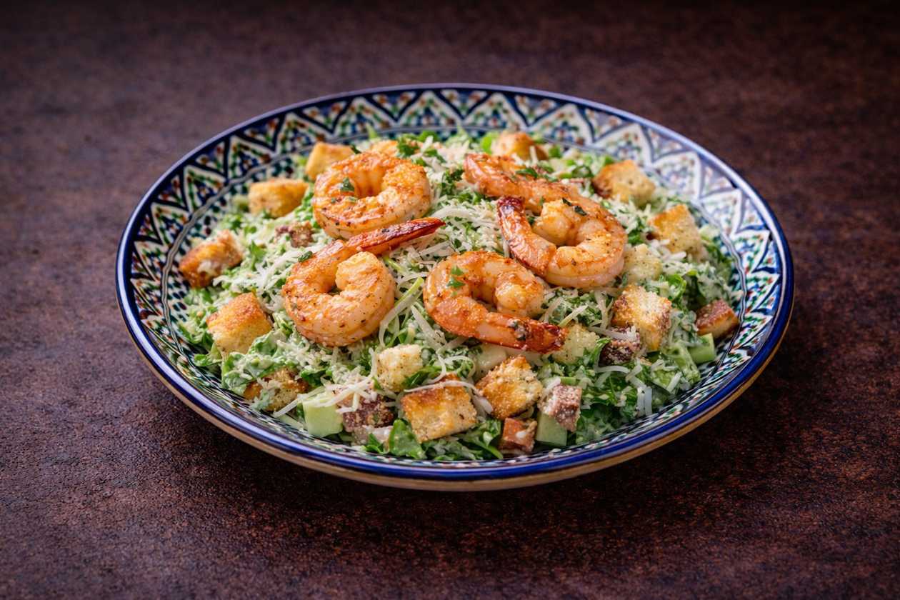 Caesar Salad with Shrimp