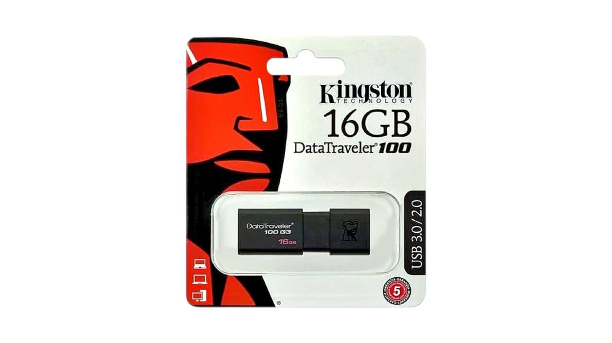 Pen Drive Kingston 100 G3 16GB USB 3.2 black