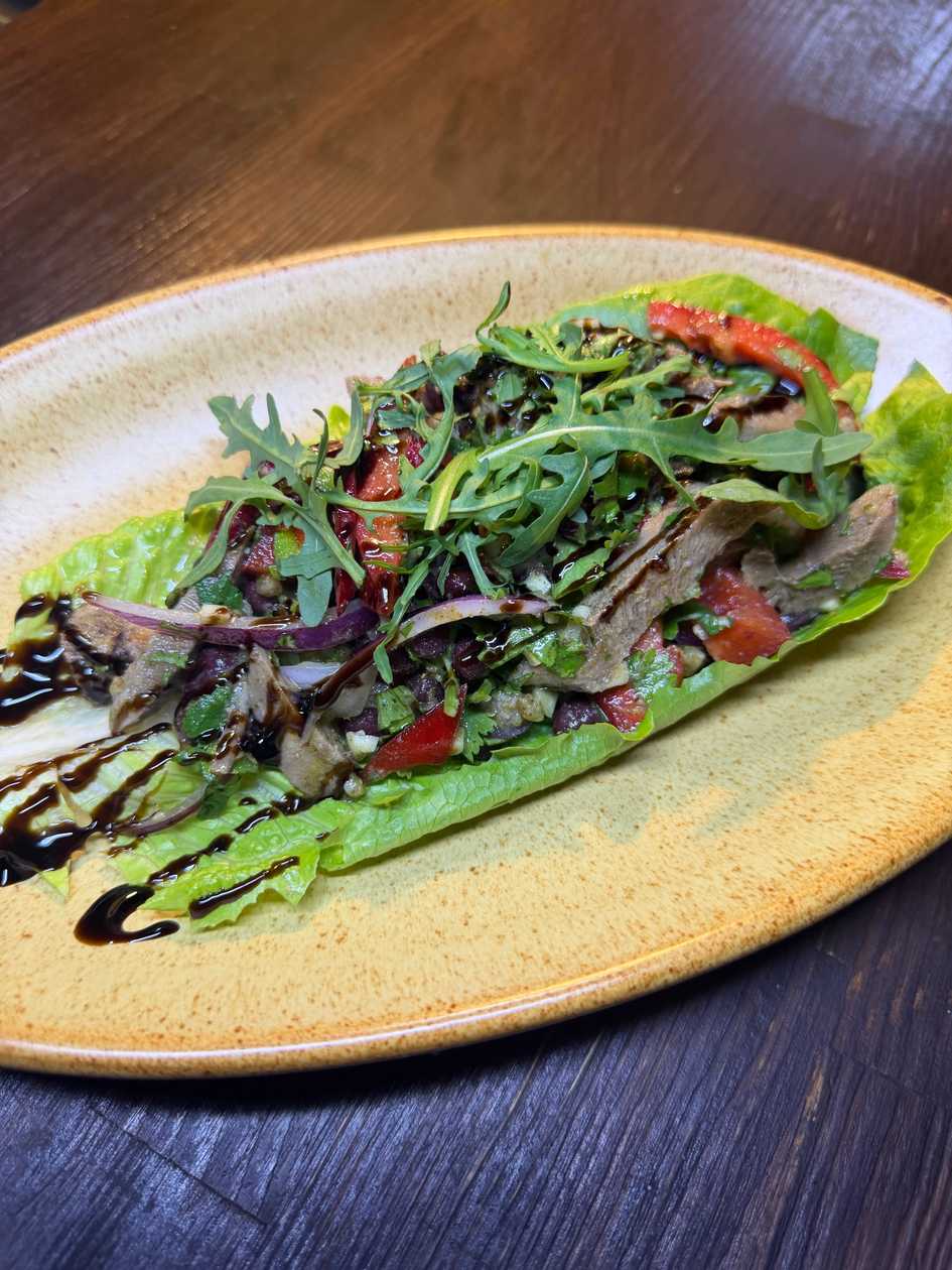 Tbilisi salad with beef tongue
