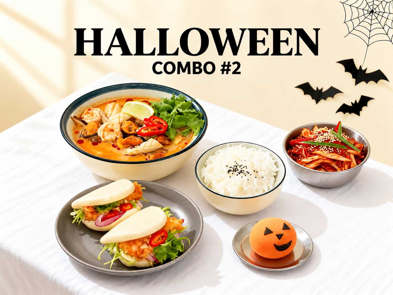 Halloween Combo 2 — Tom Yum & Shrimp Bao