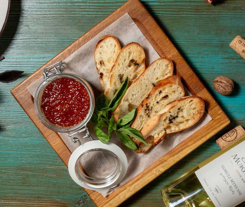 Liver pate with berry confiture