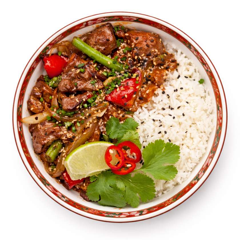 Thai Red Curry Beef with Rice