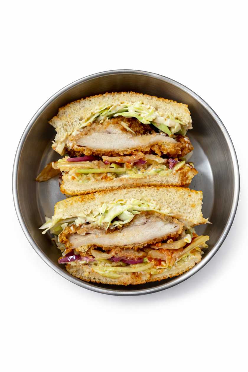 Spicy Chicken Kimchi Katsu Sando