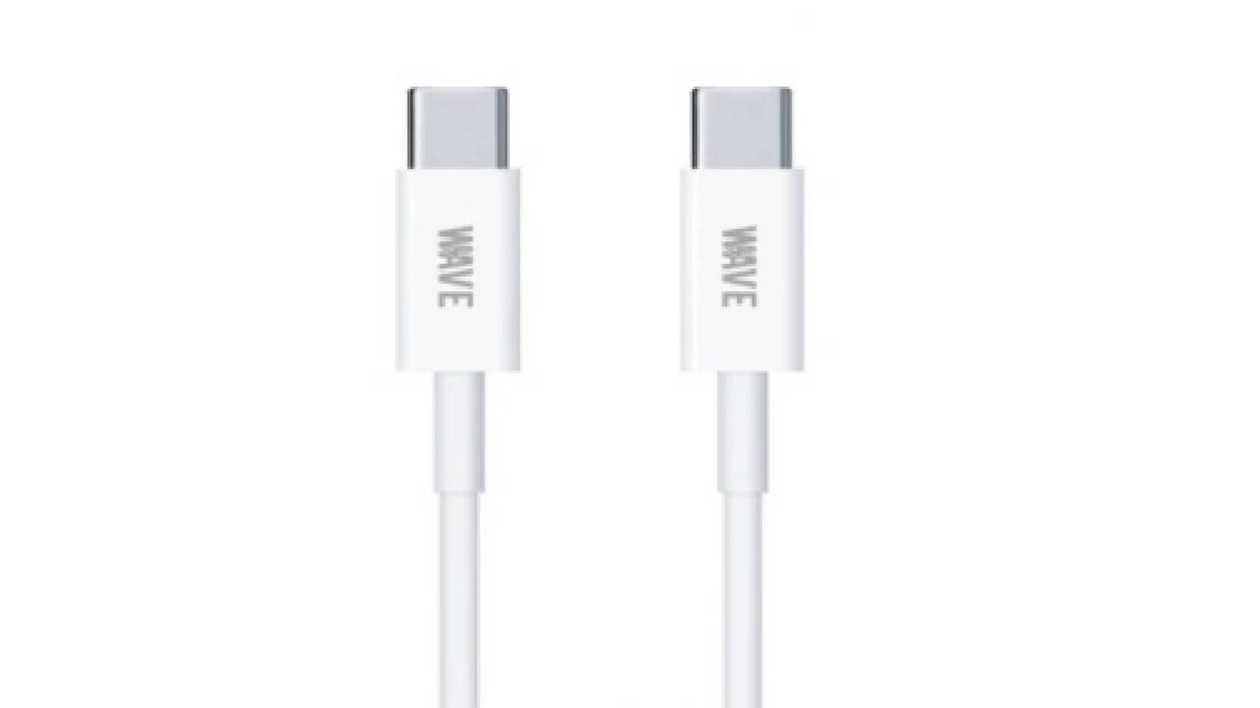 Cable USB-C to USB-C Wave WA-59 60W 1m white