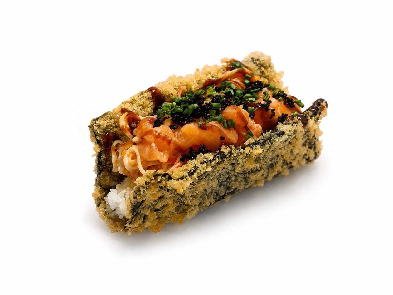Salmon Sushi Taco, Crispy