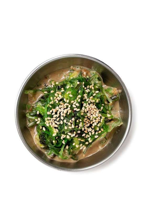 Wakame Seaweed Salad, Nut Sauce