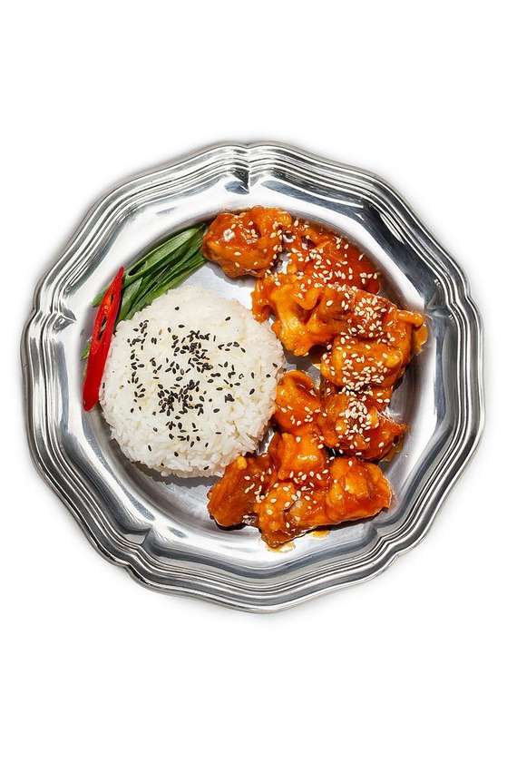 Sweet & Sour Tofu with Rice (Wok, Vegan)