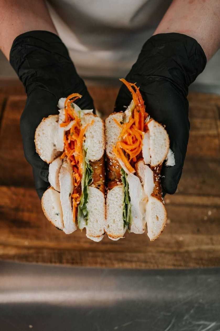 Chicken and Carrot Bagel